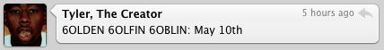 Odd Future's Tyler Announces Date For